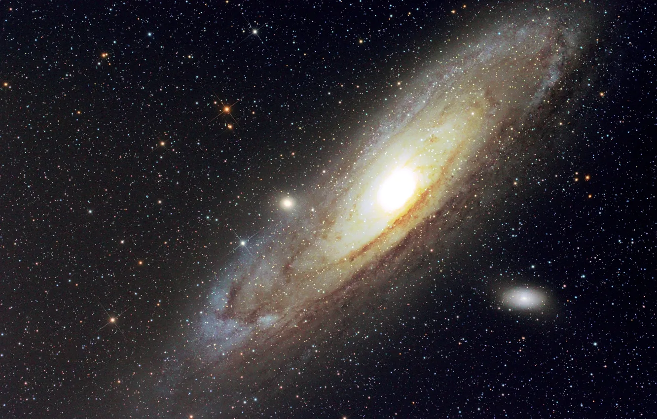 Photo wallpaper the sky, space, stars, Andromeda Galaxy