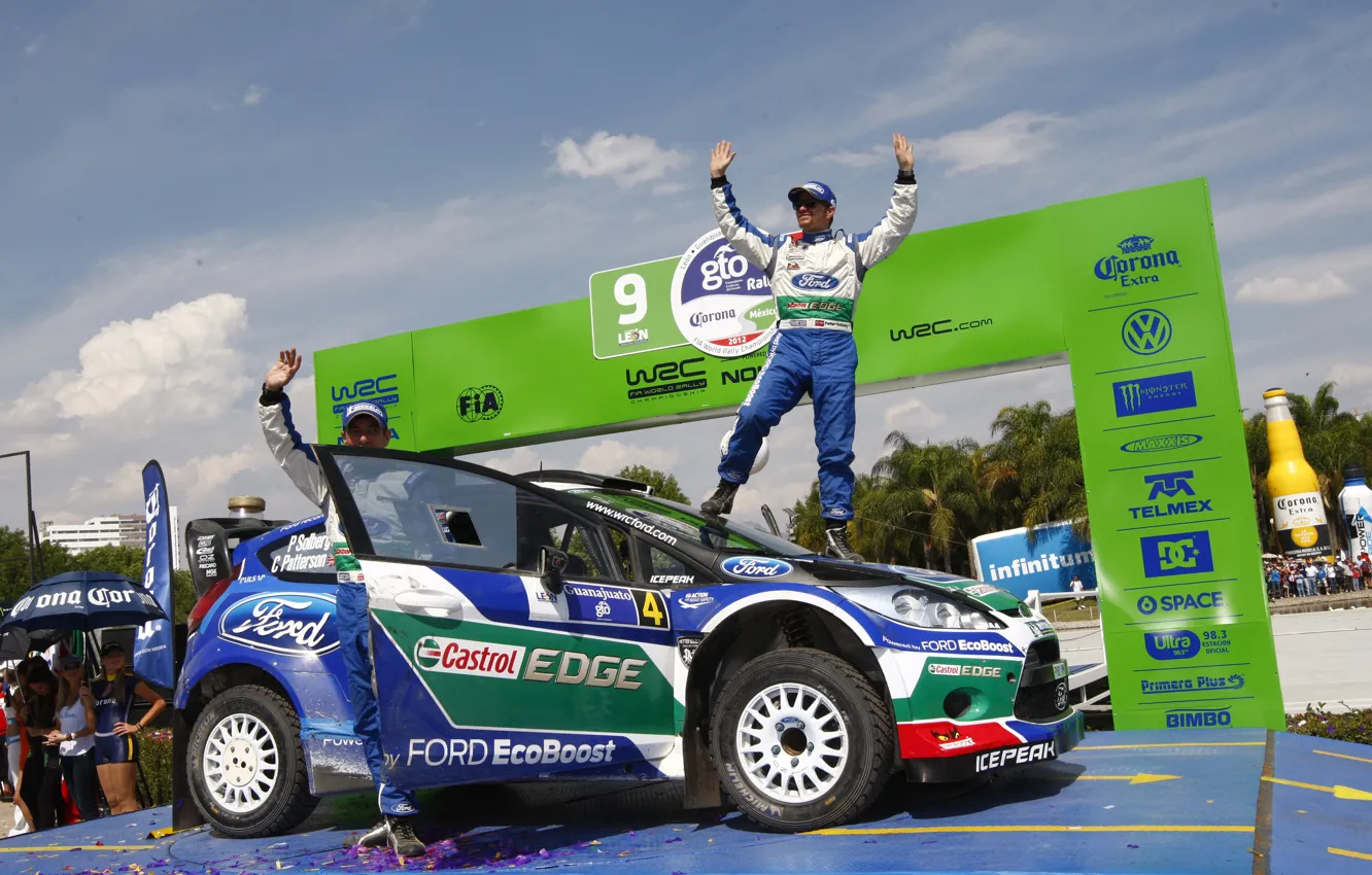 Photo wallpaper Ford, 2012, Mexico, WRC, Rally, Fiesta, Petter Solberg