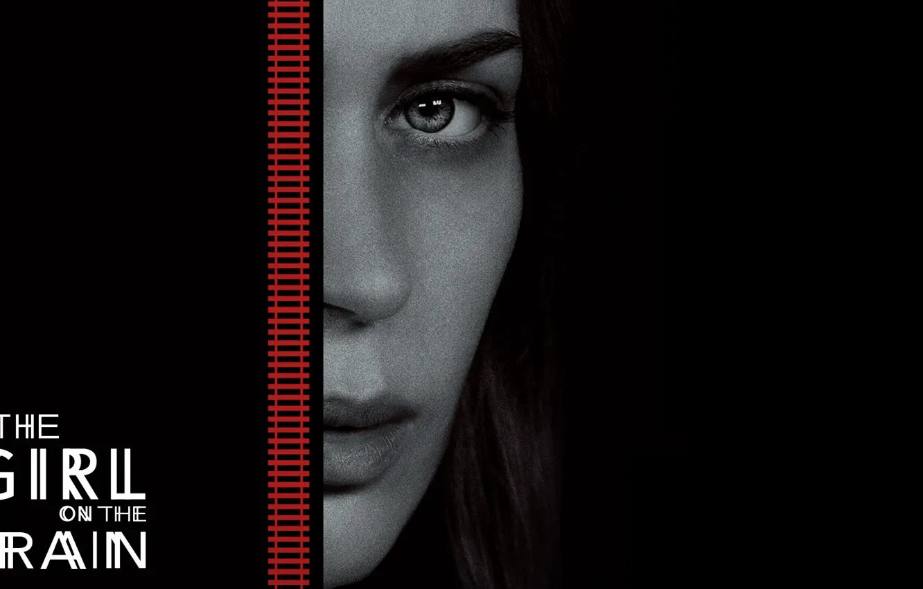 Photo wallpaper black, eyes, Emily Blunt, background, movie, face, film, actress