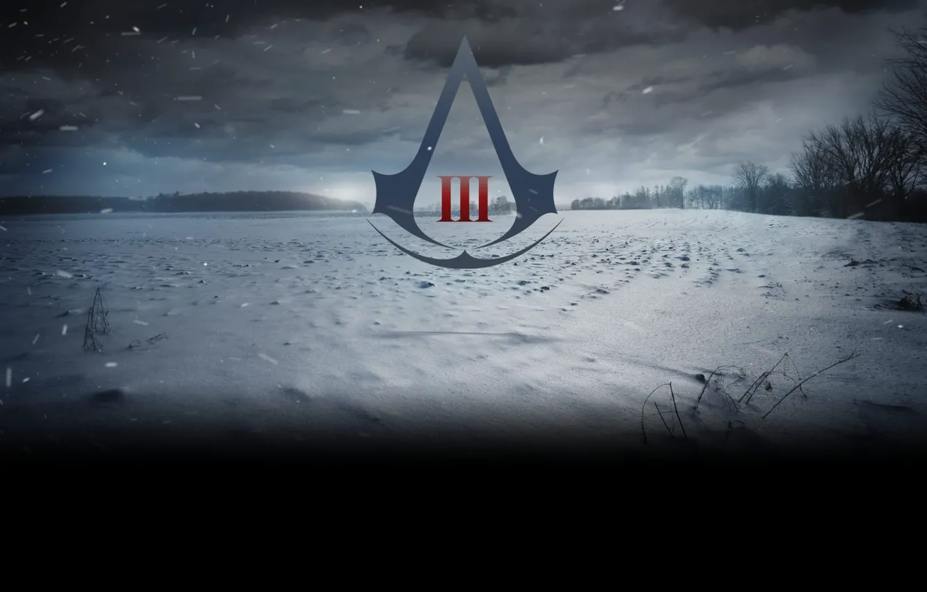 Photo wallpaper snow, sign, assassins creed, Heath