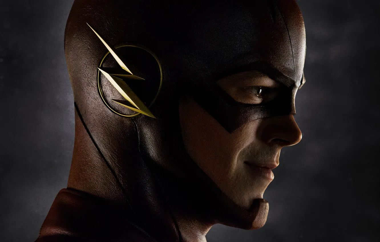 Photo wallpaper face, fiction, mask, the series, closeup, Flash, The Flash, Grant Gustin
