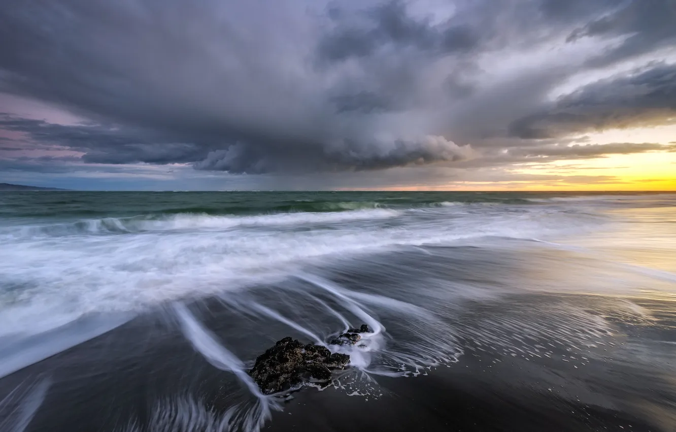 Photo wallpaper sea, the sky, landscape