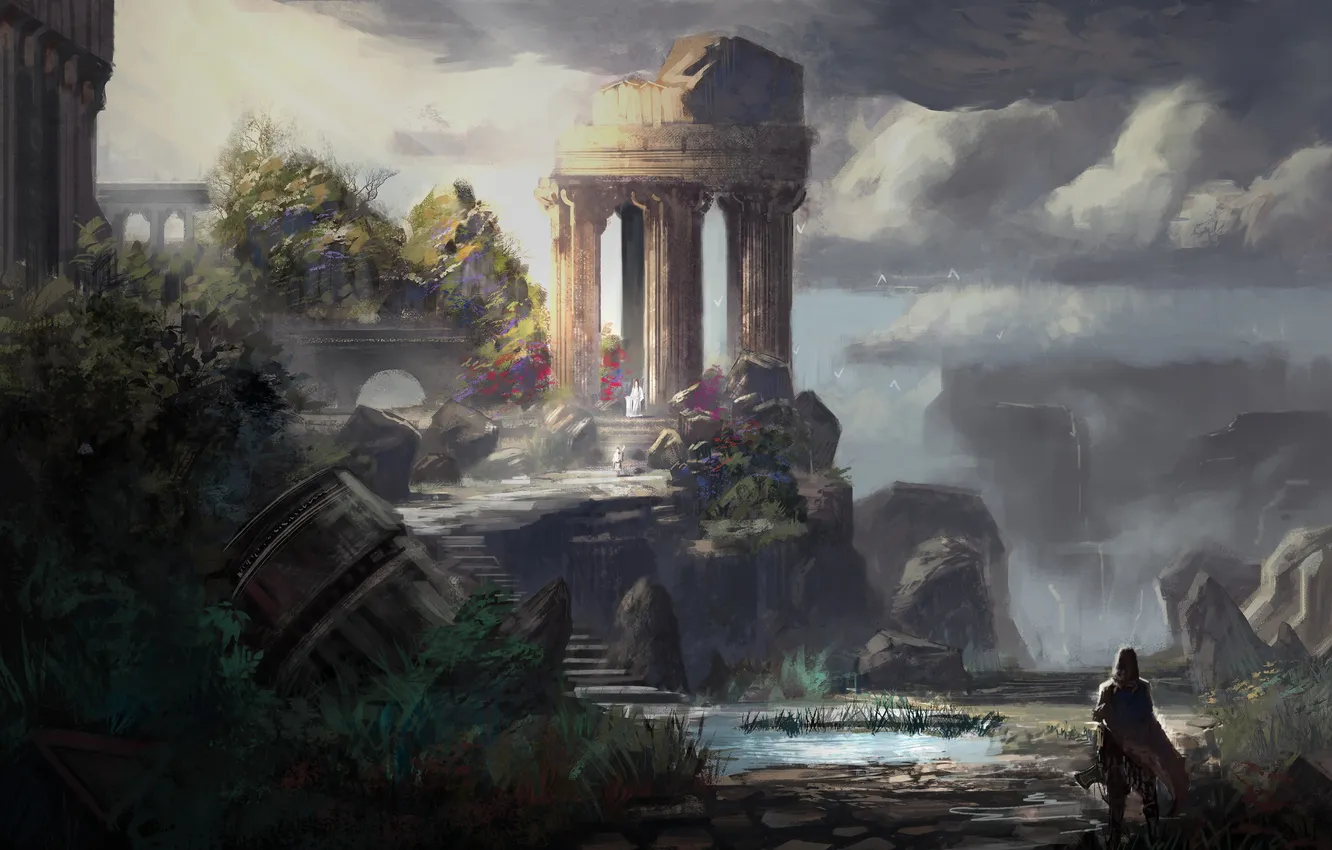 Photo wallpaper people, home, traveler, faceless