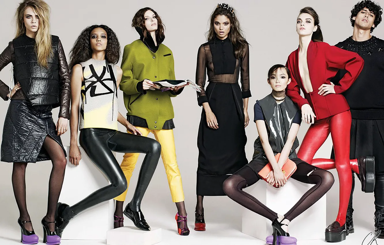 Photo wallpaper model, photographer, 2012, journal, Cara Delevingne, Rodrigo, Ava, CR Fashion Book