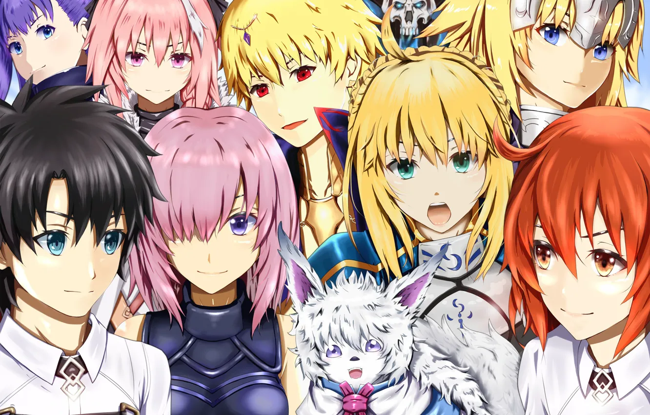 Photo wallpaper girl, anime, art, guy, Fate Grand Order