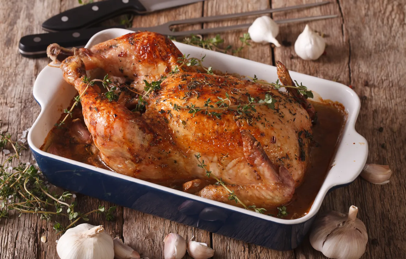 Photo wallpaper meat, chicken, sauce