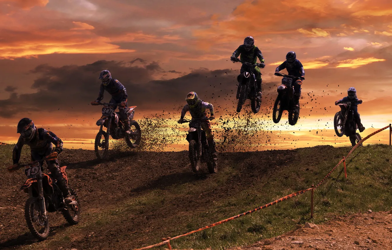 Photo wallpaper race, sport, motocross