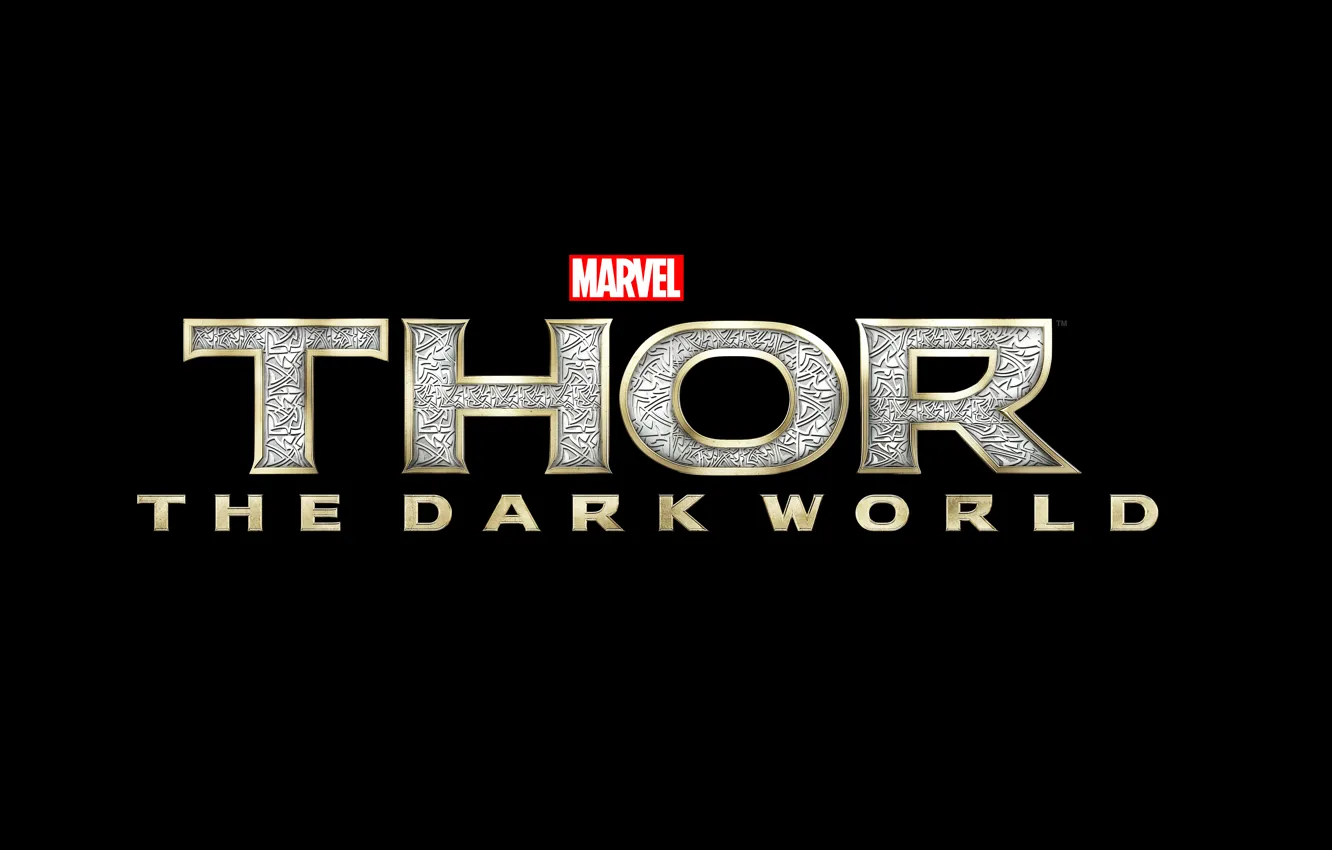Photo wallpaper Logo, background, Marvel, Thor, Movie, Letters, Thor The Dark World