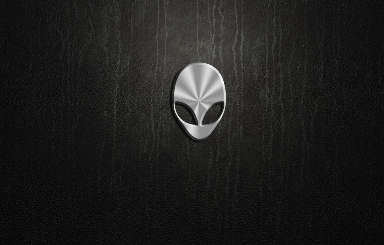 Photo wallpaper silver, logo, alienware