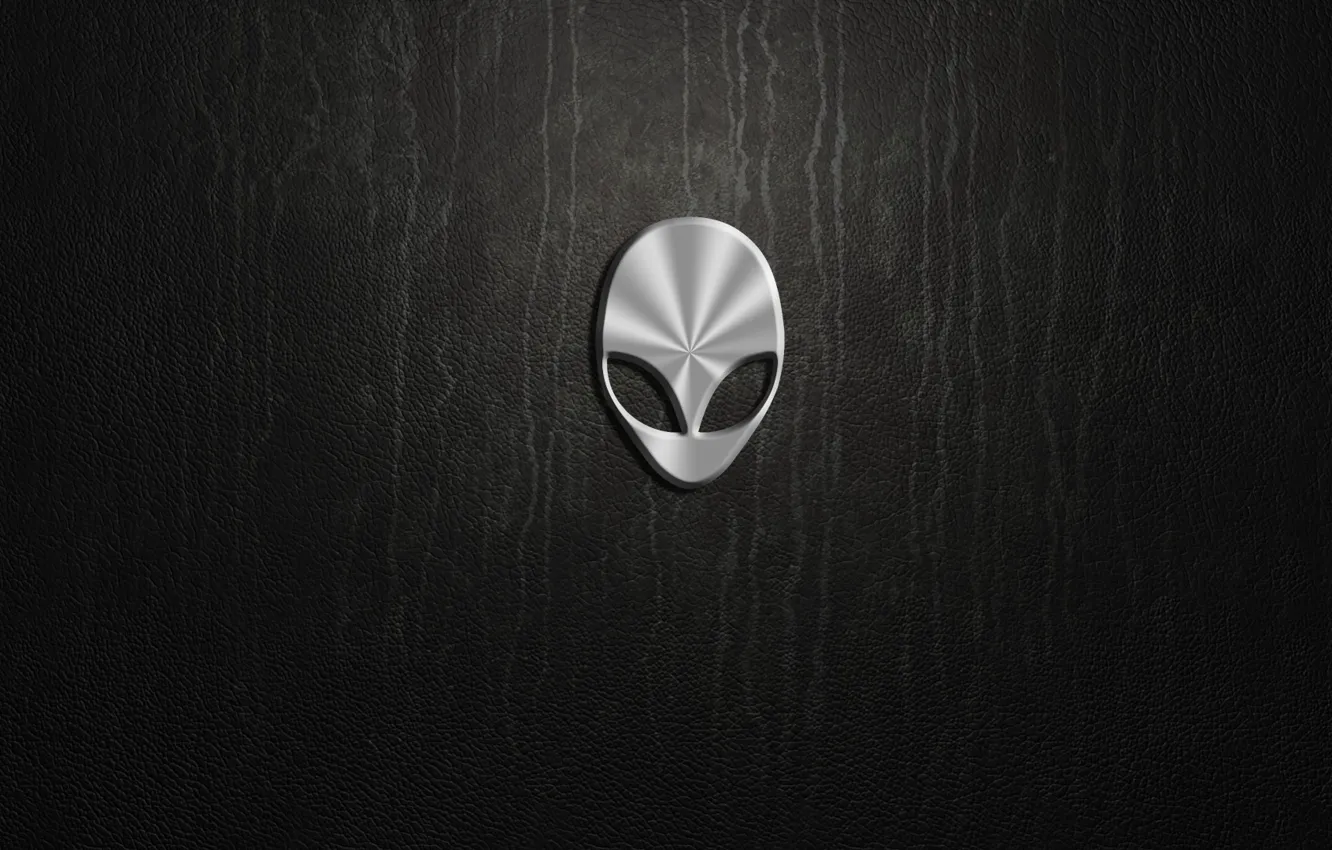 Photo wallpaper logo, Alienware, Silver