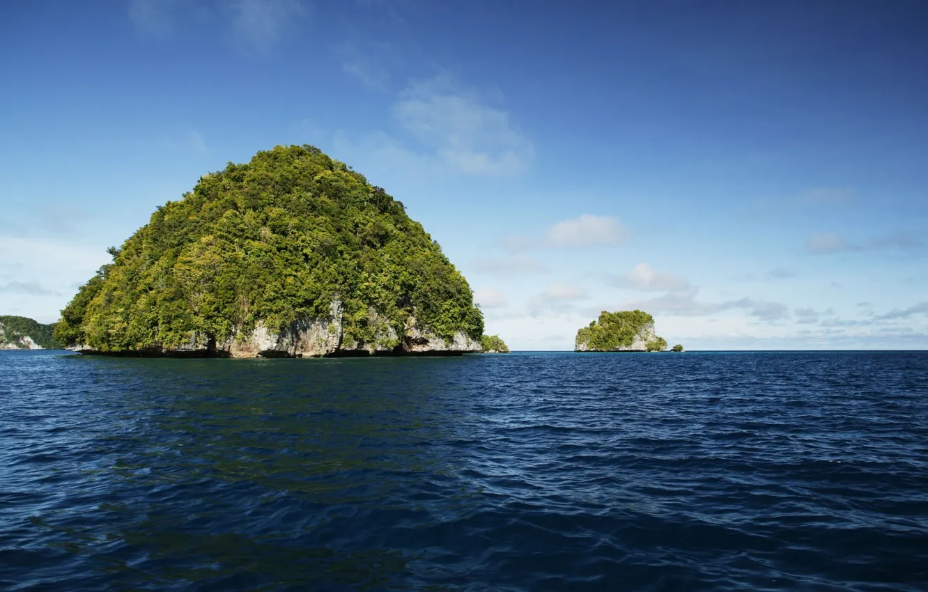 Photo wallpaper city, sea, nature