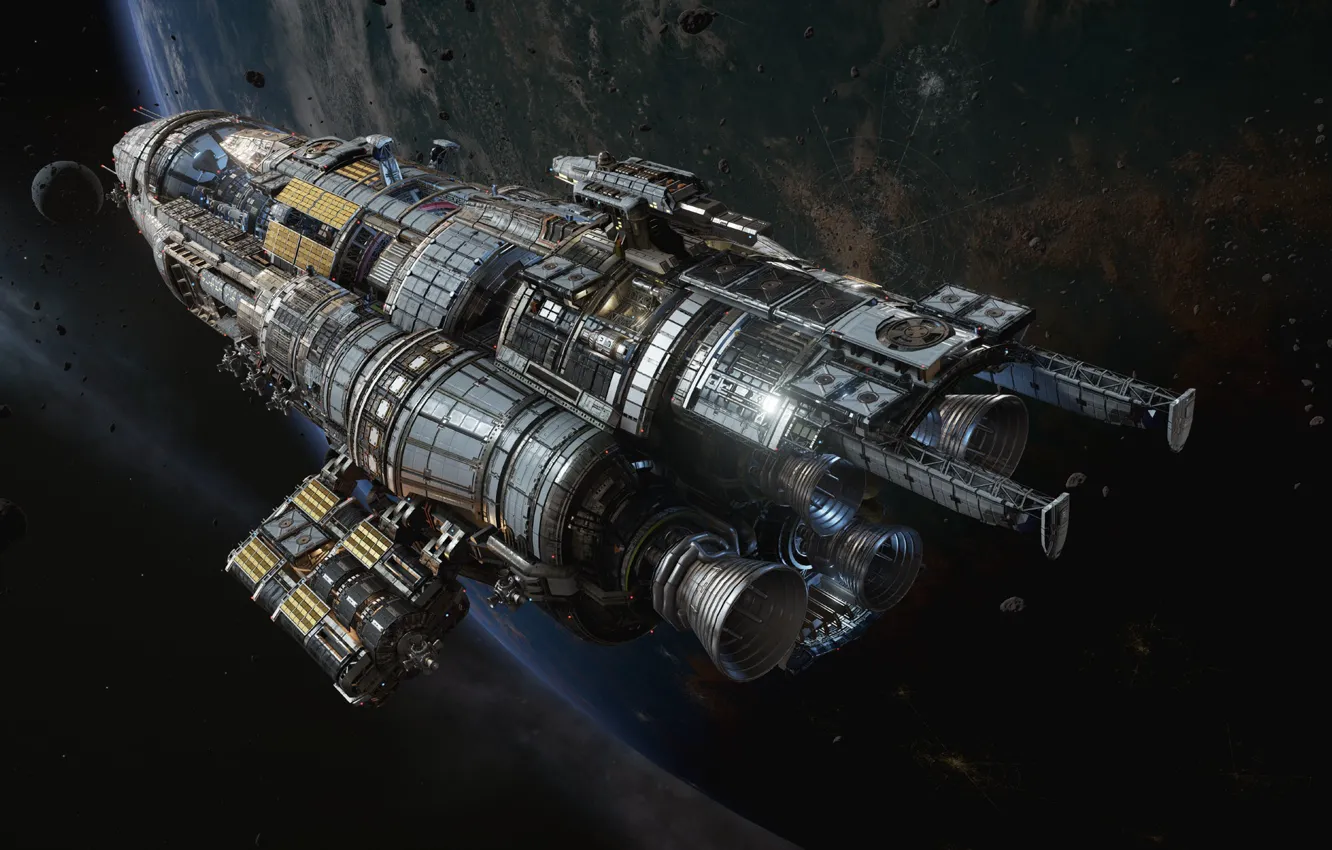 Photo wallpaper space, planet, Fractured Space, Update Pass, USR Black Widow