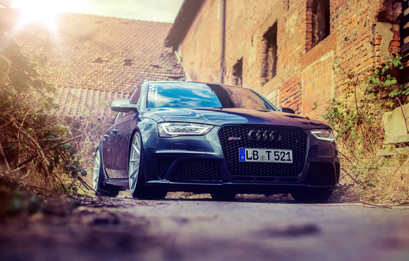 Photo wallpaper Audi, Audi, front, RS4, vossen wheels