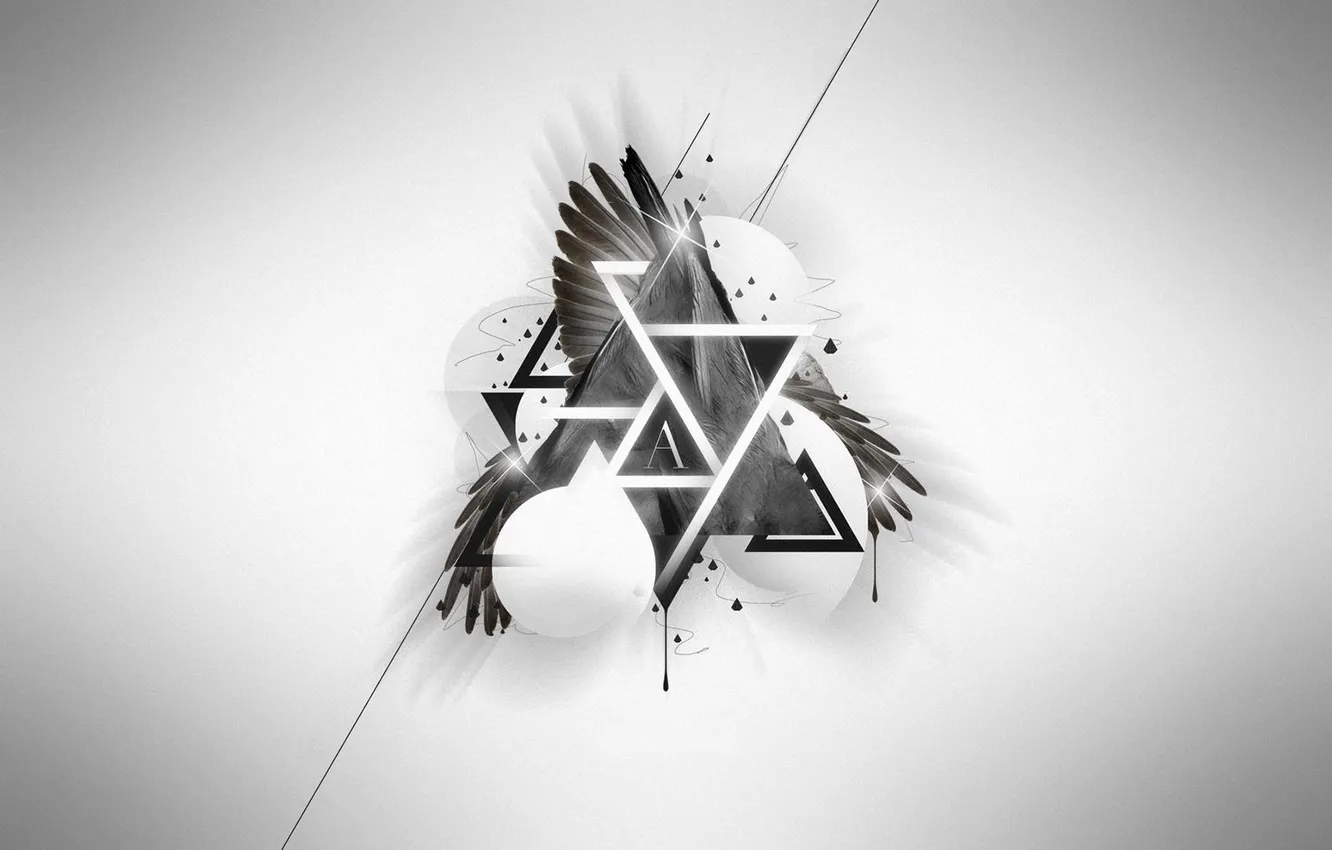 Photo wallpaper white, letters, creative, background, minimalism, art, ornament, symbols