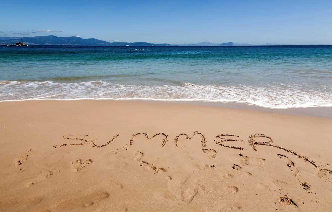 Photo wallpaper sand, sea, wave, beach, summer, shore, summer, beach