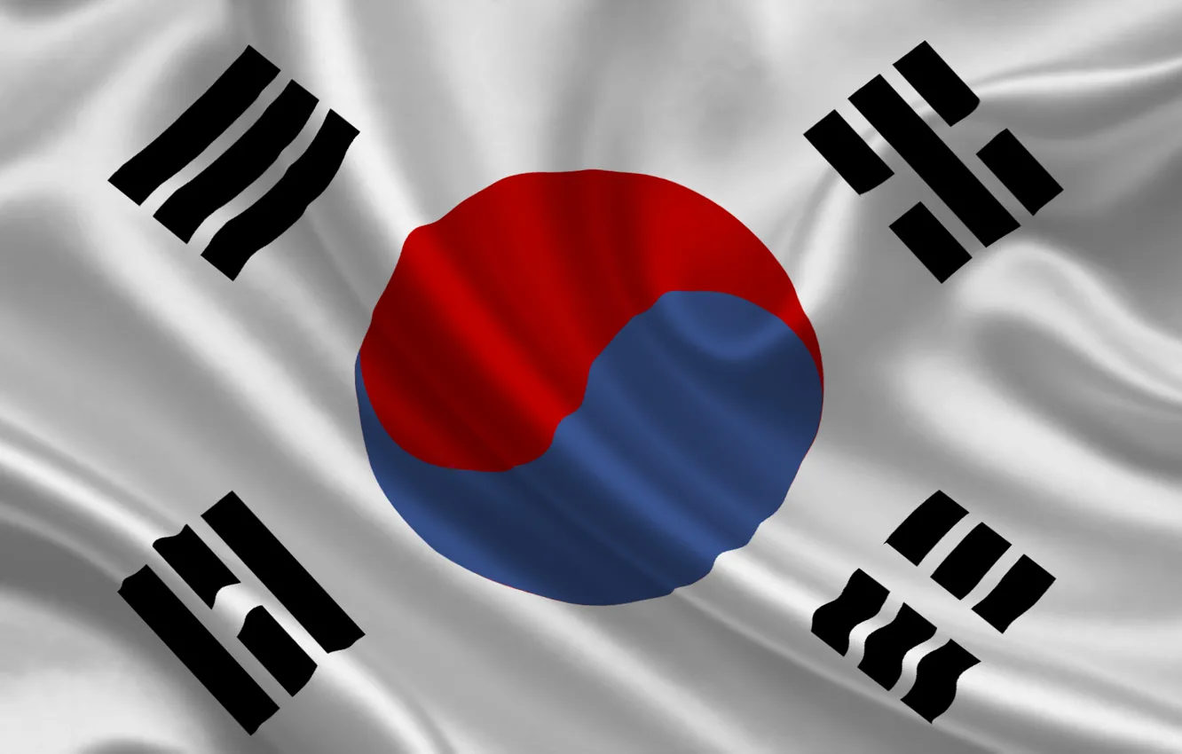 Photo wallpaper flag, South Korea, South Korea