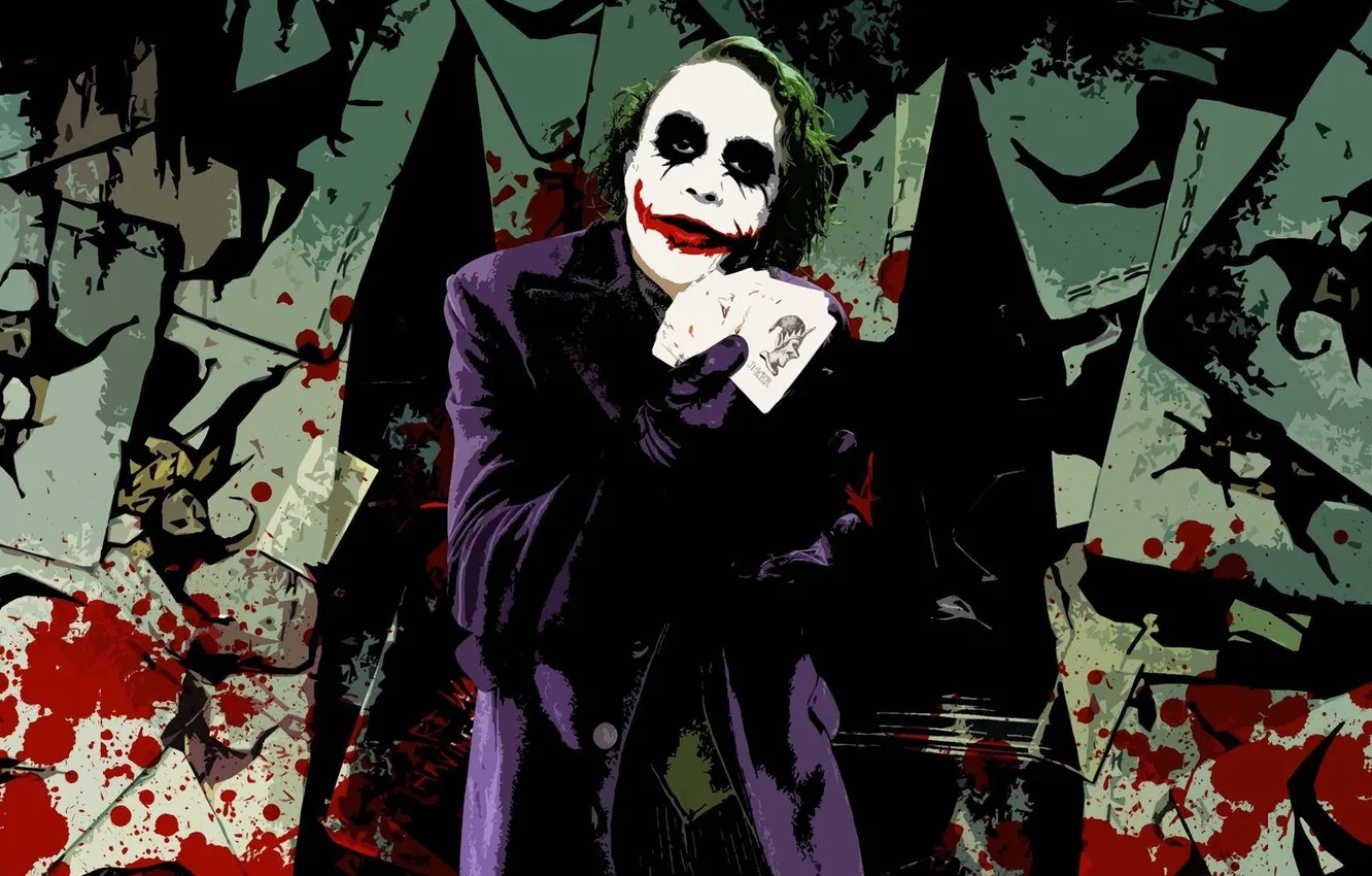 Photo wallpaper Joker, Joker, Heath Ledger, The Dark Knight