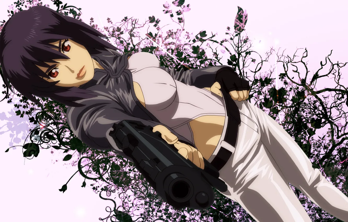 Photo wallpaper girl, red eyes, Ghost in the Shell, The Motoko Kusanagi