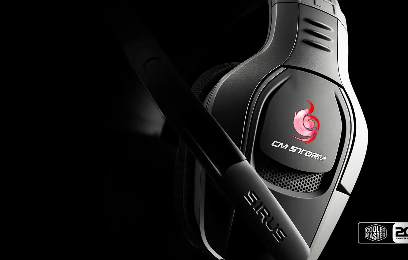 Photo wallpaper Red, style, headphones, cooler master