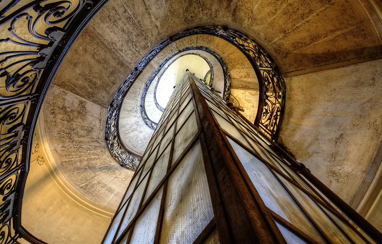 Photo wallpaper home, lift, railings