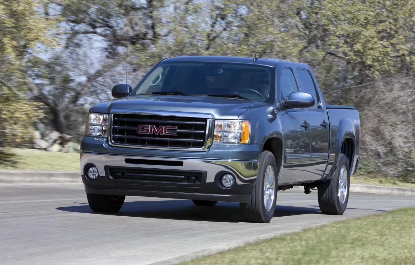 Photo wallpaper auto, Americans, 2011, truck, pickup, GMC, Sierra