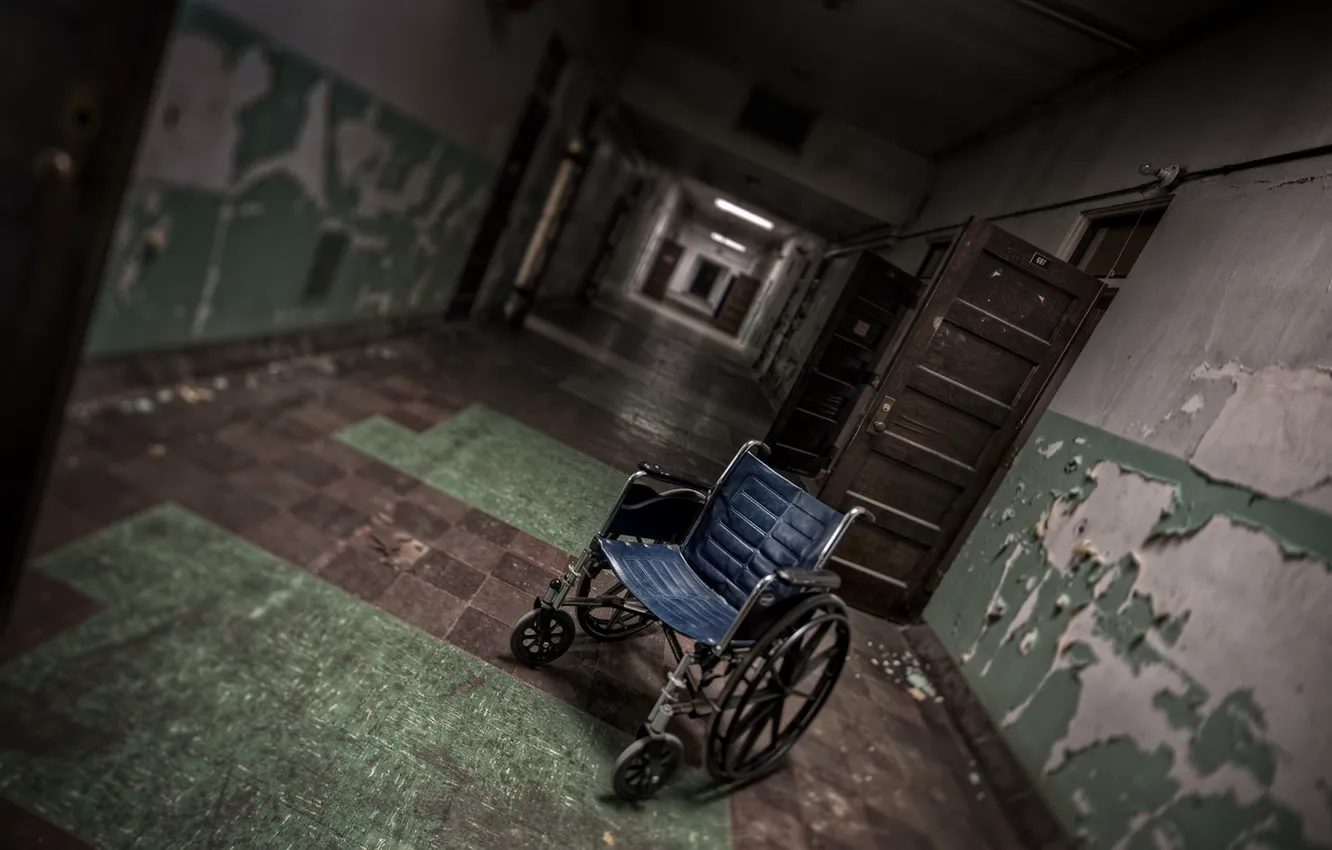 Photo wallpaper background, the door, stroller