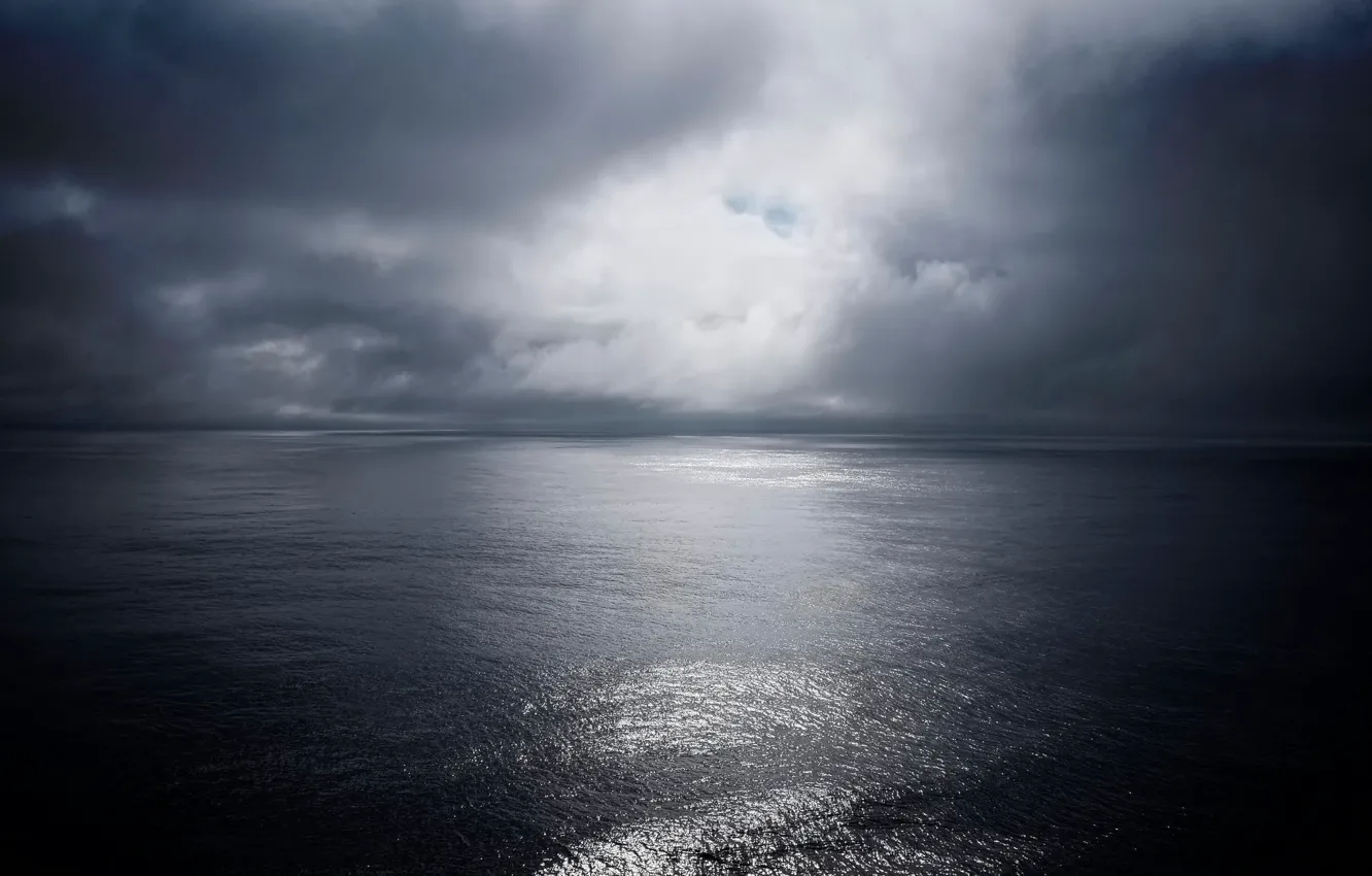 Photo wallpaper sea, the sky, clouds