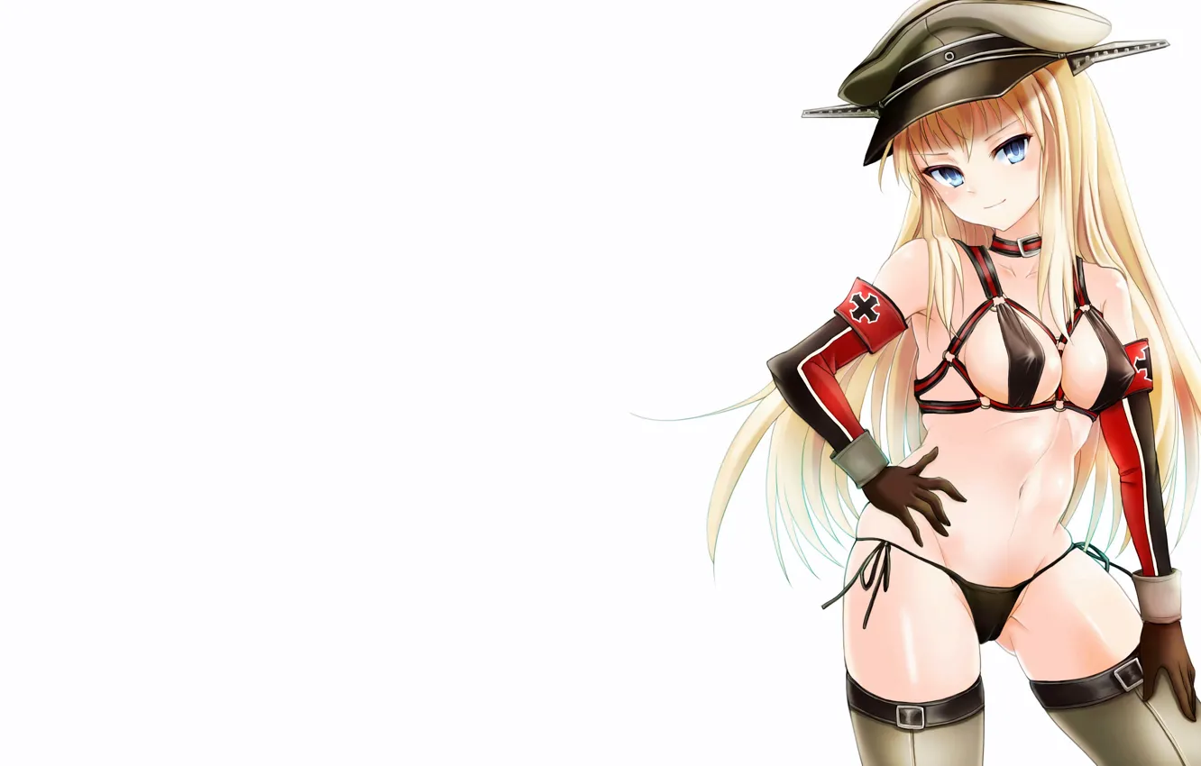 Photo wallpaper girl, sexy, thighhighs, long hair, boobs, anime, beautiful, pretty