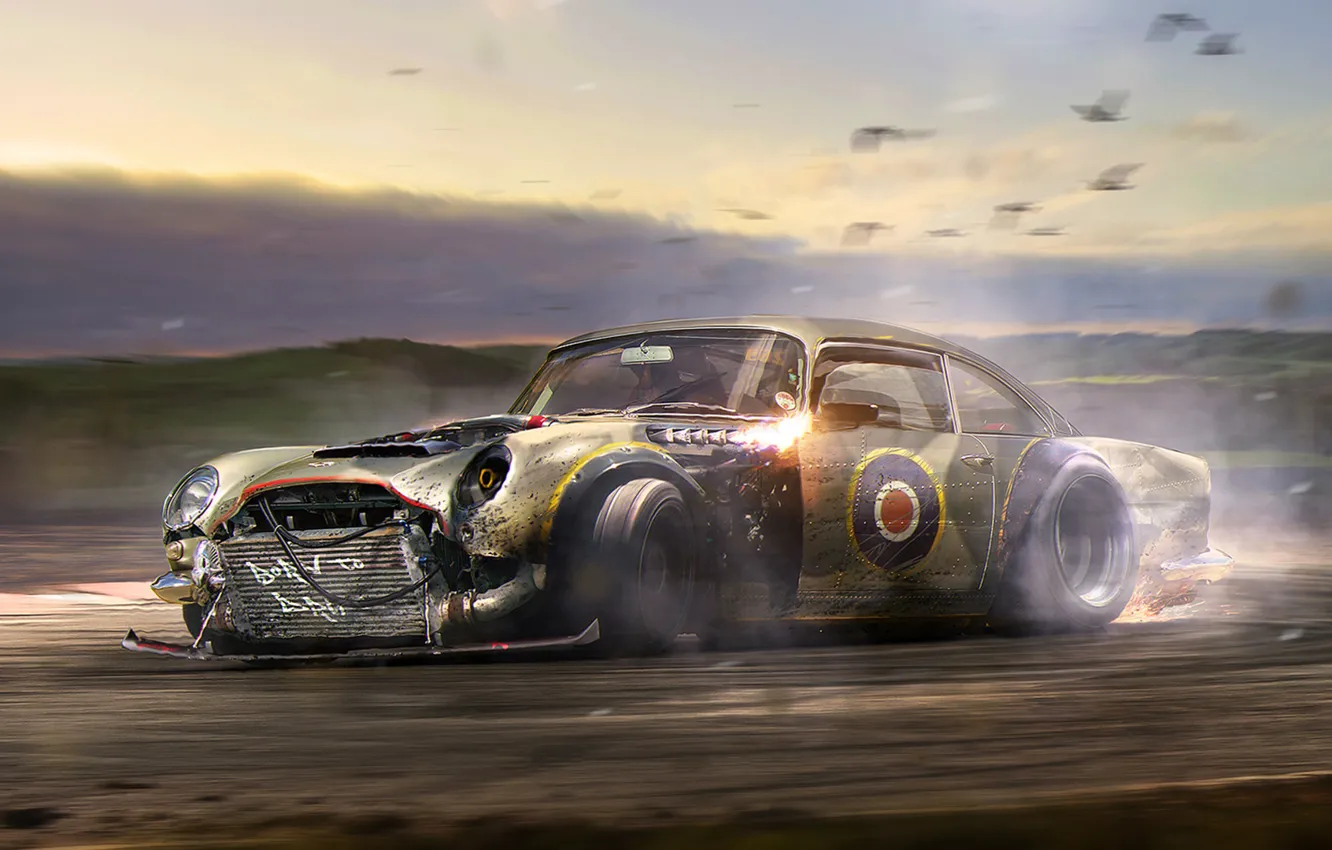 Photo wallpaper Aston Martin, Drift, Car, Tuning, Future, DB5, by Khyzyl Saleem, Born