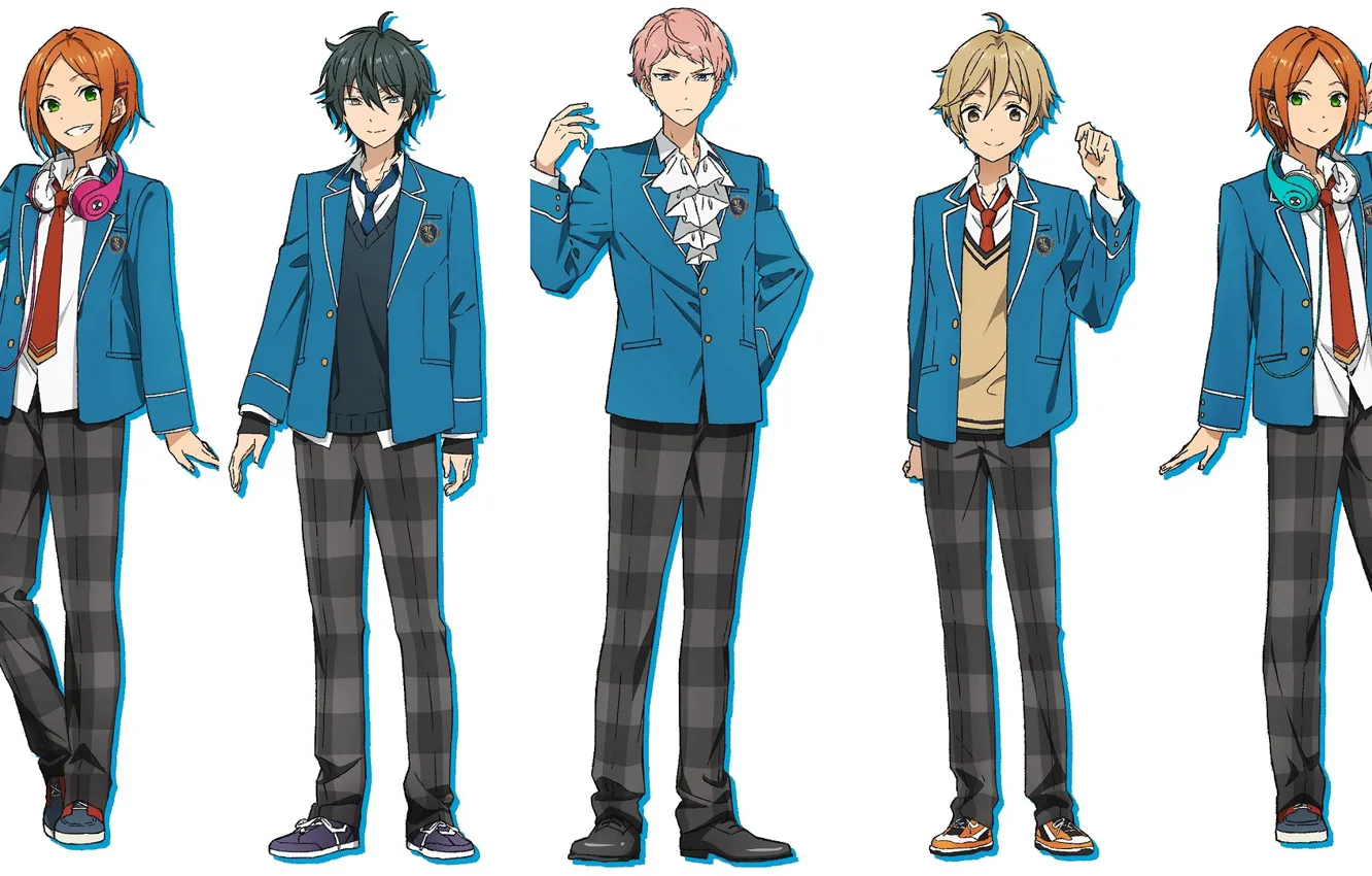 Photo wallpaper white background, guy, Ensemble Stars, Ensemble stars