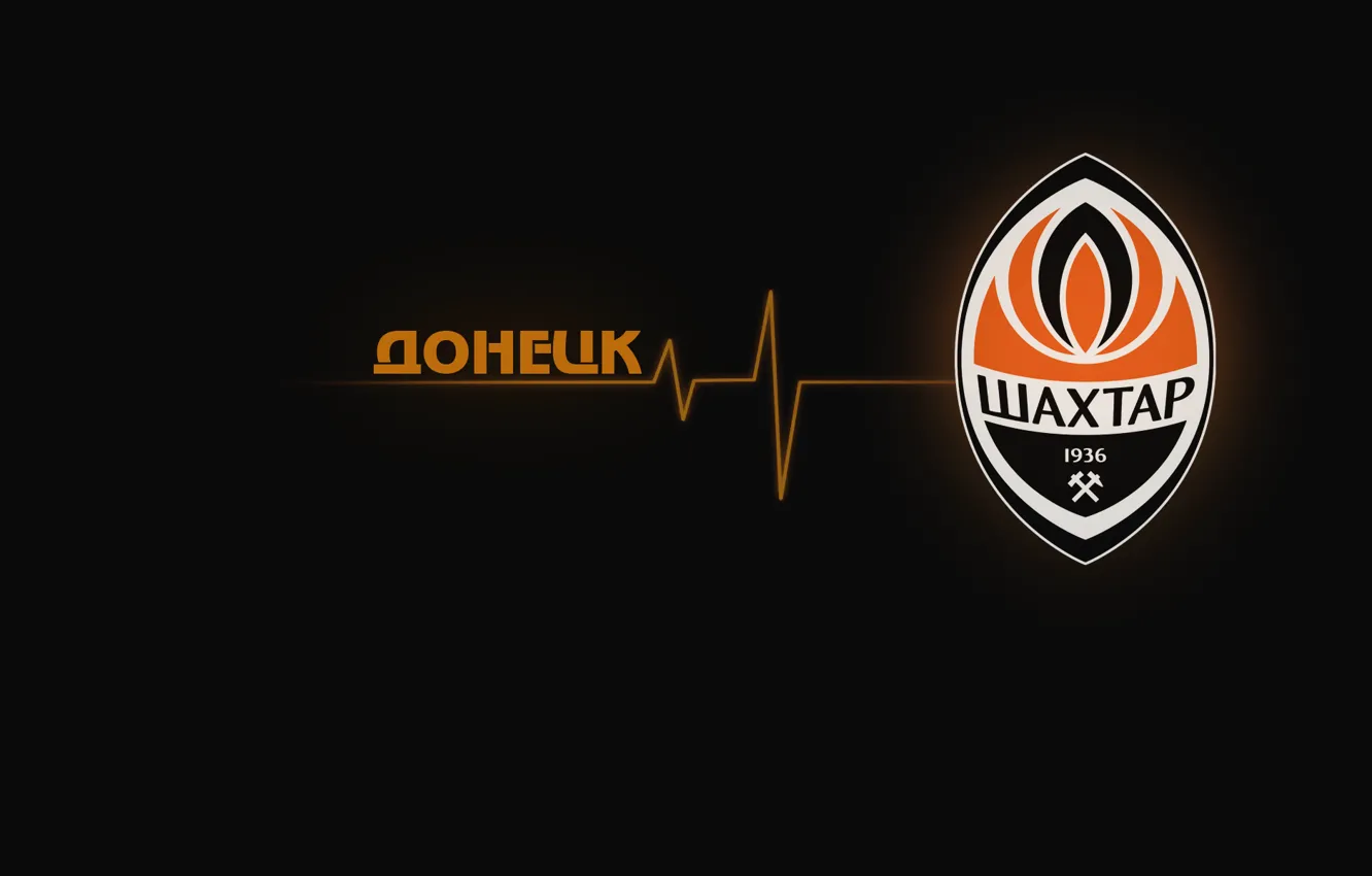 Photo wallpaper Black, Sport, Logo, Football, Background, Logo, Donetsk, Miner
