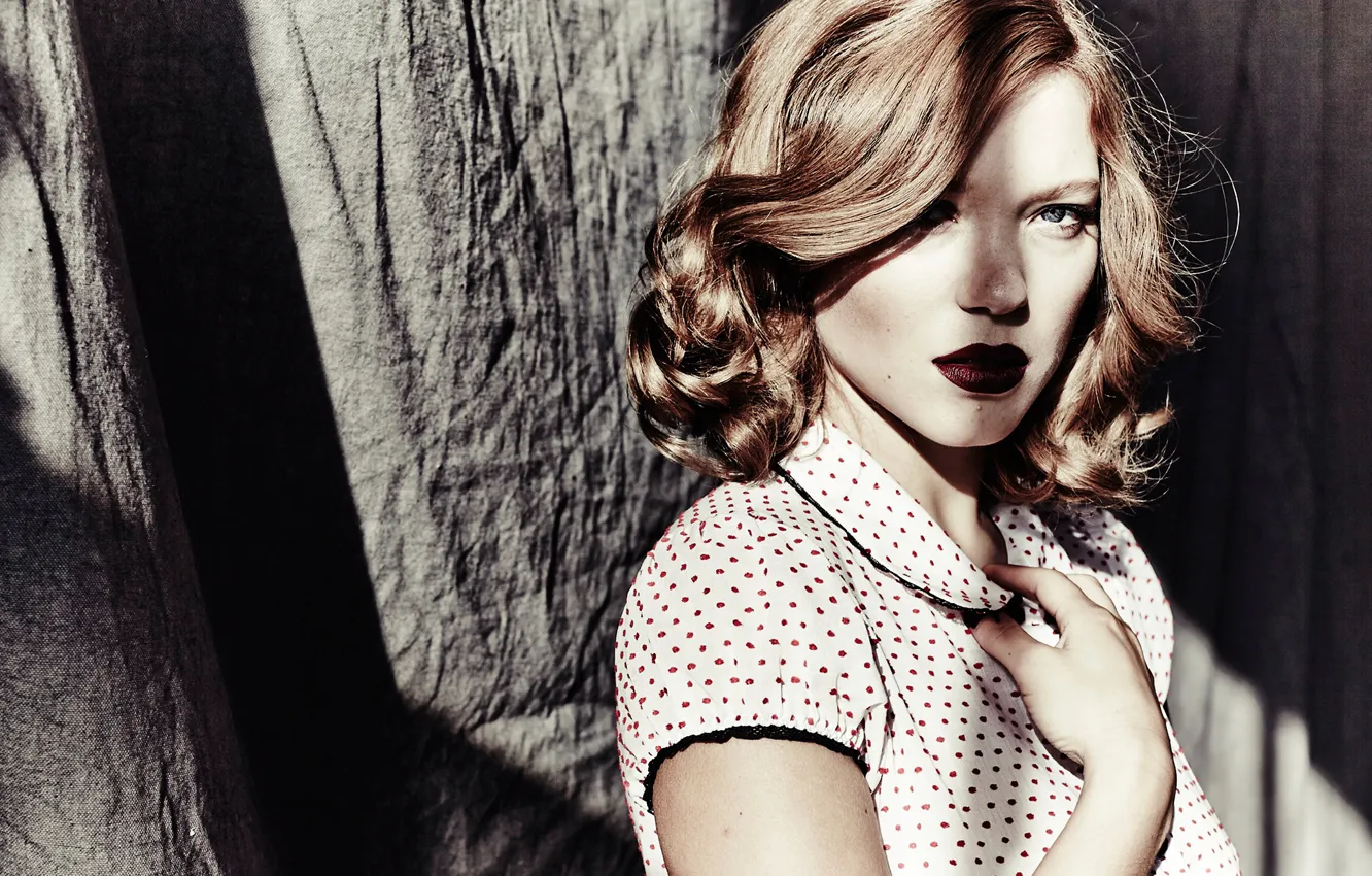 Photo wallpaper photoshoot, Lea Seydoux, Léa Seydoux, in Paris