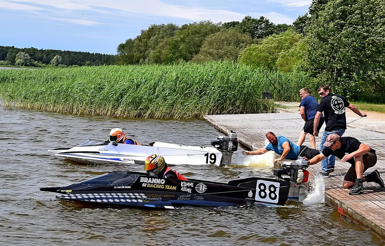Photo wallpaper race, boat, speed