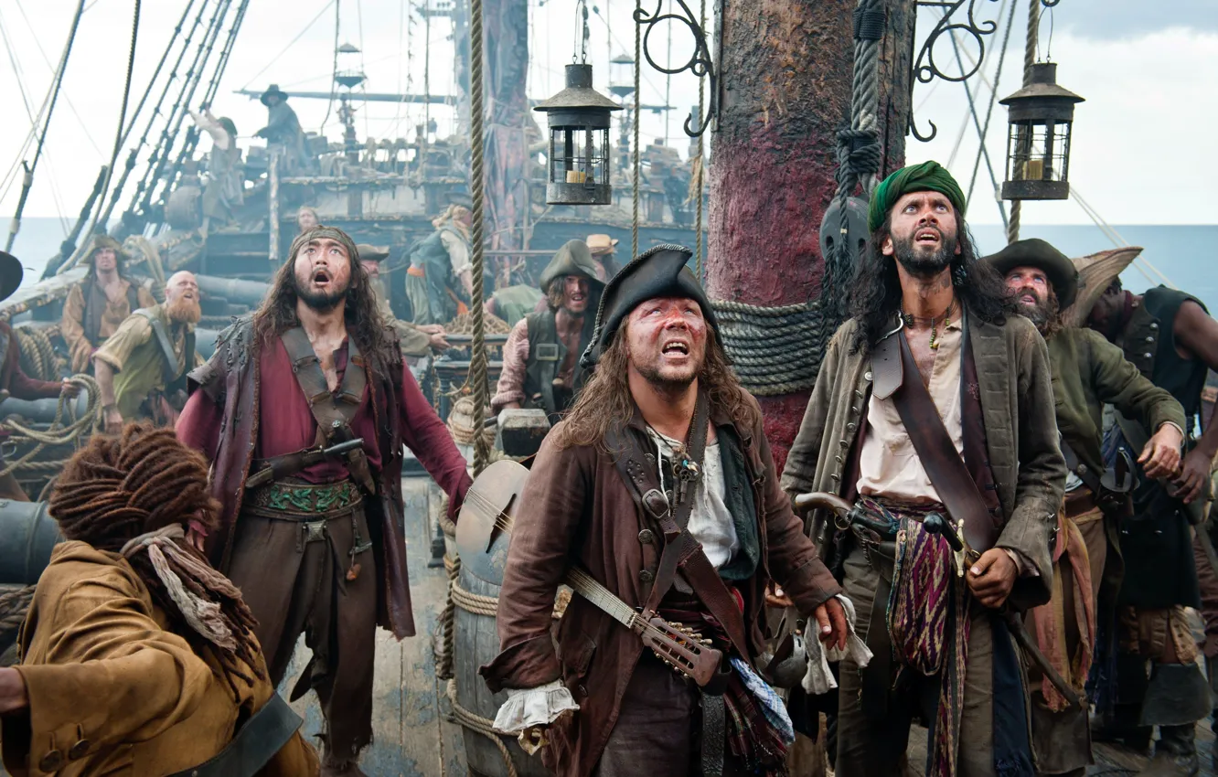 Photo wallpaper look, The ship, Pirates of the Caribbean, Pirates of the Caribbean, amazement
