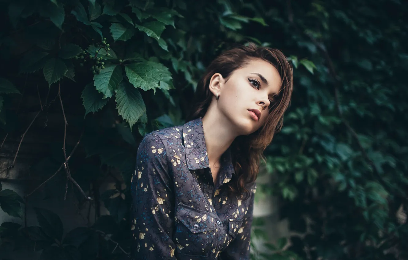 Photo wallpaper portrait, makeup, shirt, bokeh, Lera, Paul Smetanin, Pavel Smetanin, Valery Smetanin