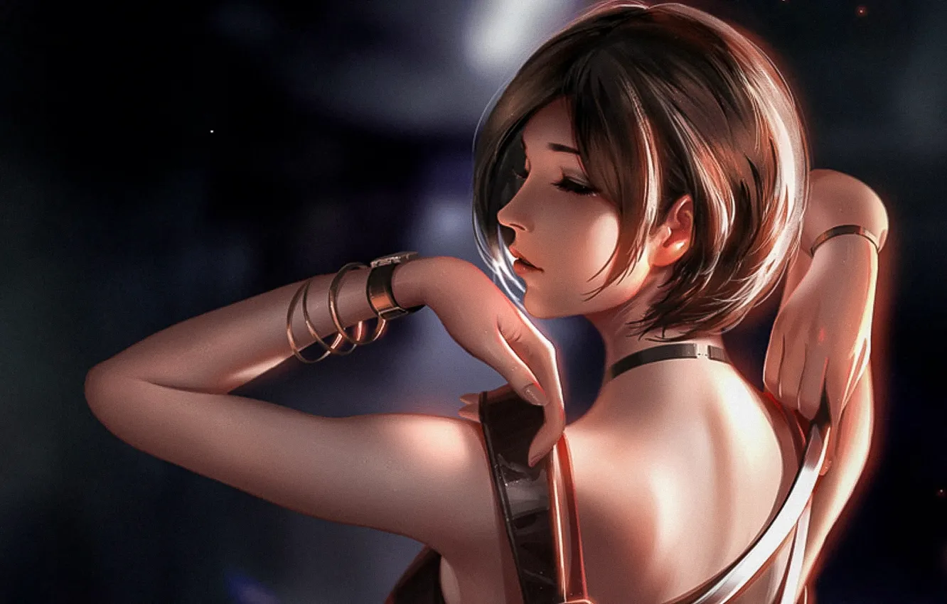 Photo wallpaper girl, games, brunette, Ada Wong, Residen Evil