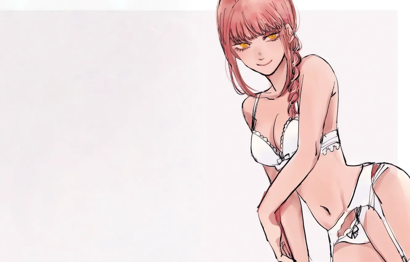 Photo wallpaper girl, sexy, lingerie, bra, cleavage, panties, long hair, boobs