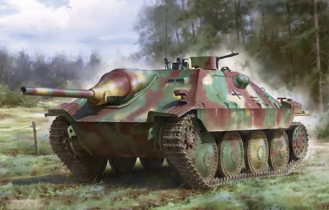 Photo wallpaper Germany, armor, tank fighter, Hetzer