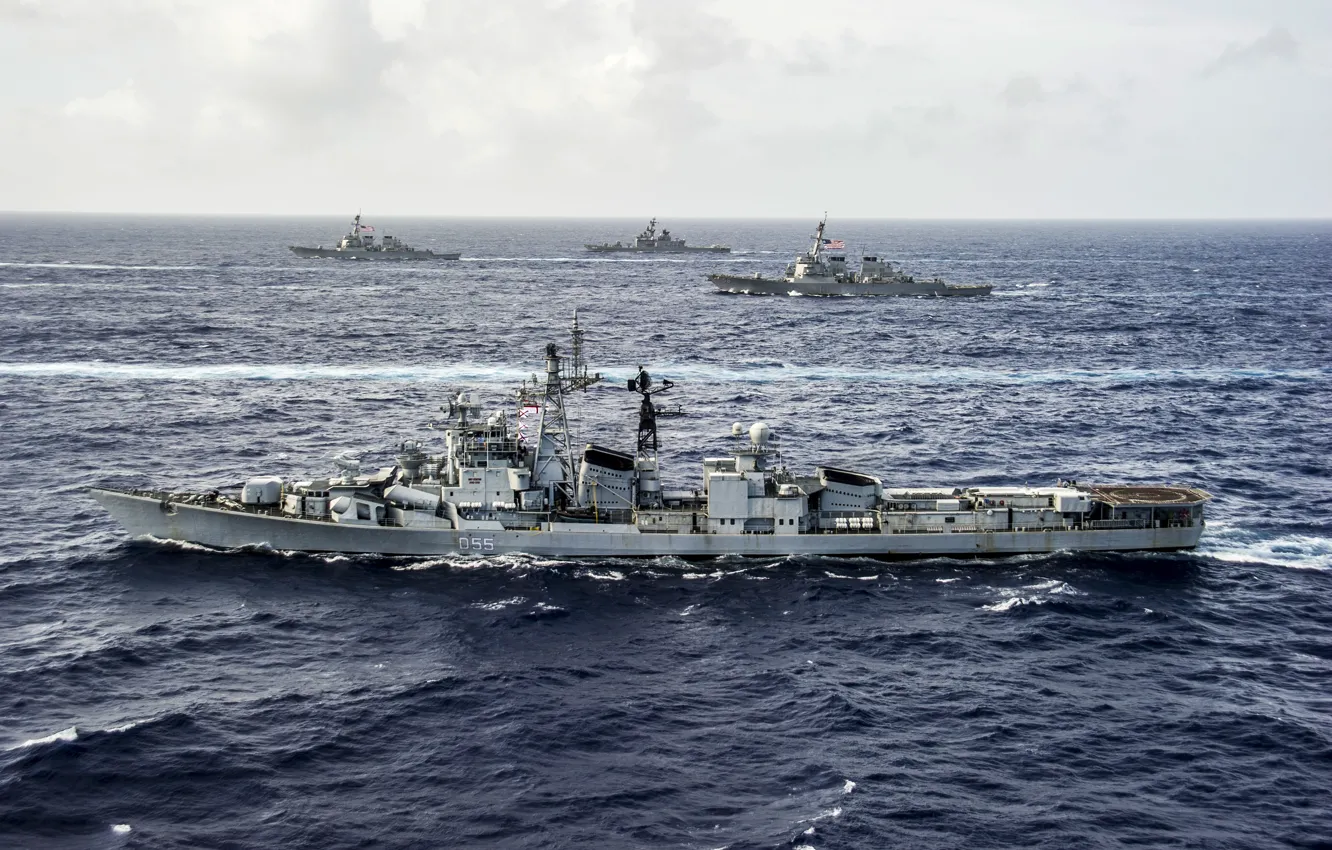 Photo wallpaper sea, ships, Navy