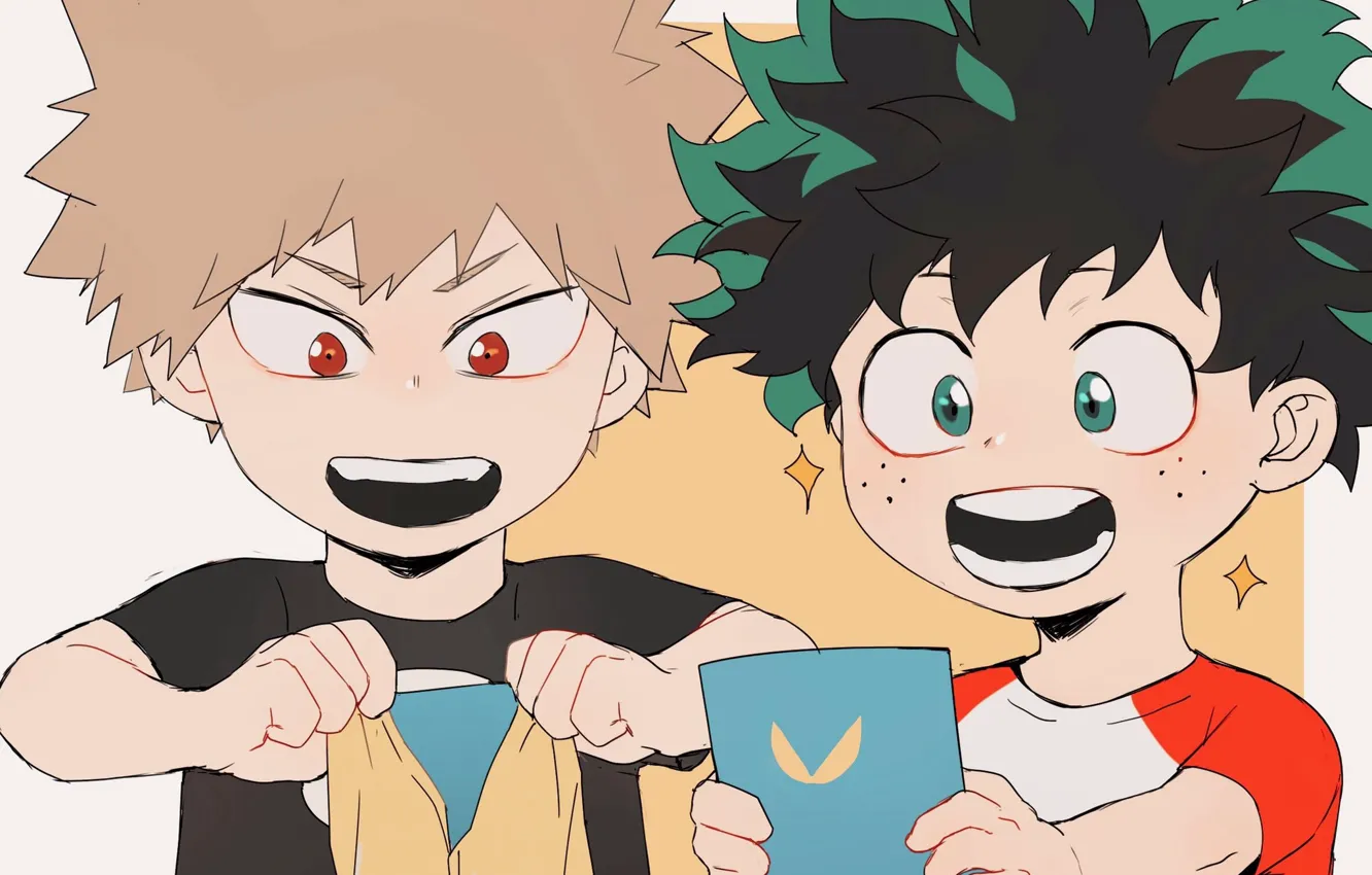 Photo wallpaper children, Boku no Hero Academy, My hero Academy, My Hero Academia, Midori Isuku, Bakuga Katsuki