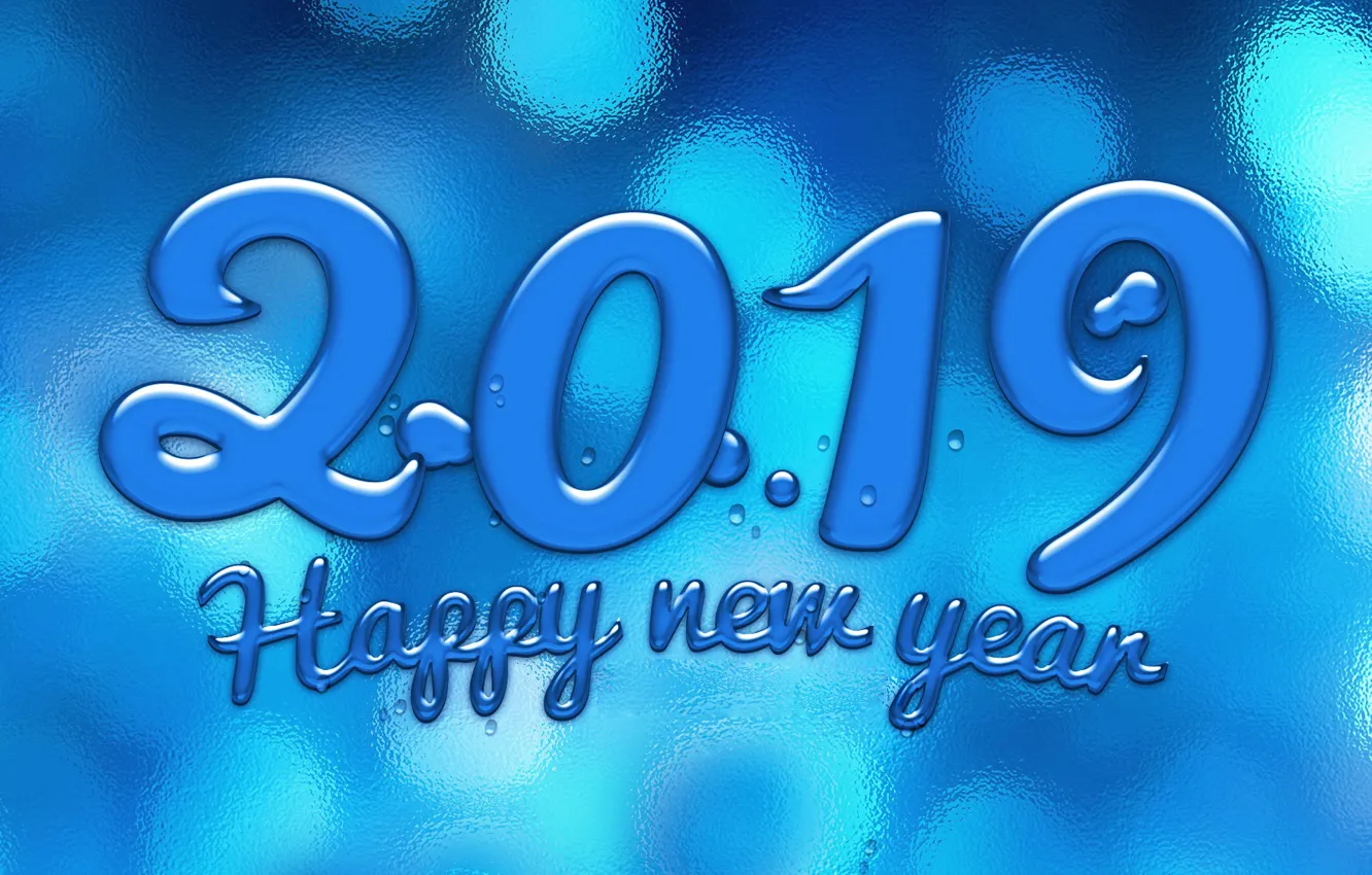 Photo wallpaper figures, New year, New Year, 2019