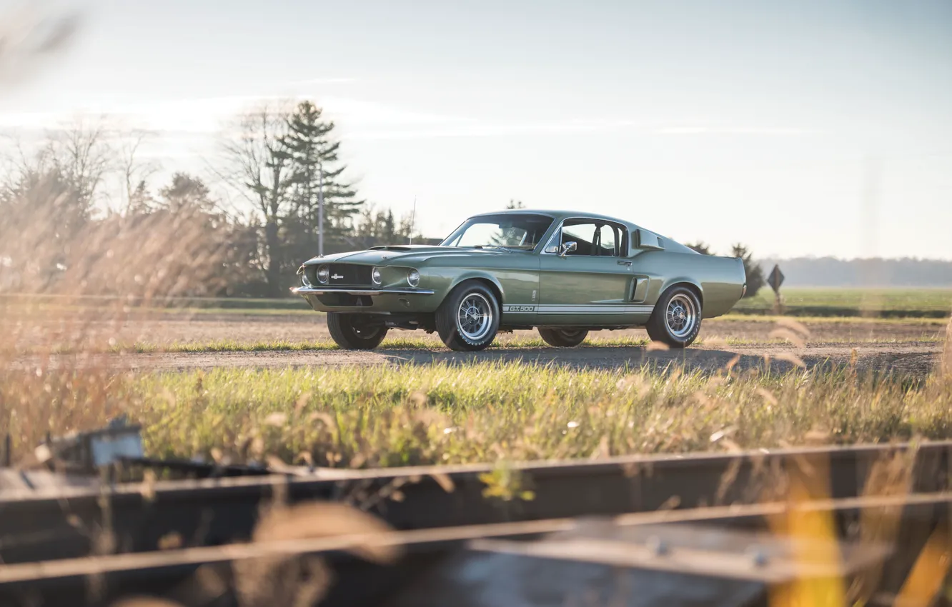 Photo wallpaper Mustang, Ford, Shelby, GT500, 1967, musclecar