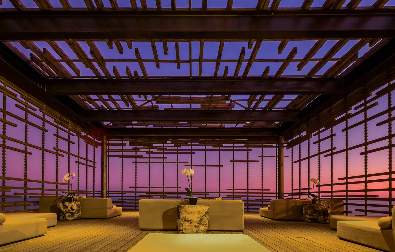 Photo wallpaper sofa, Villa, patio, Solarium