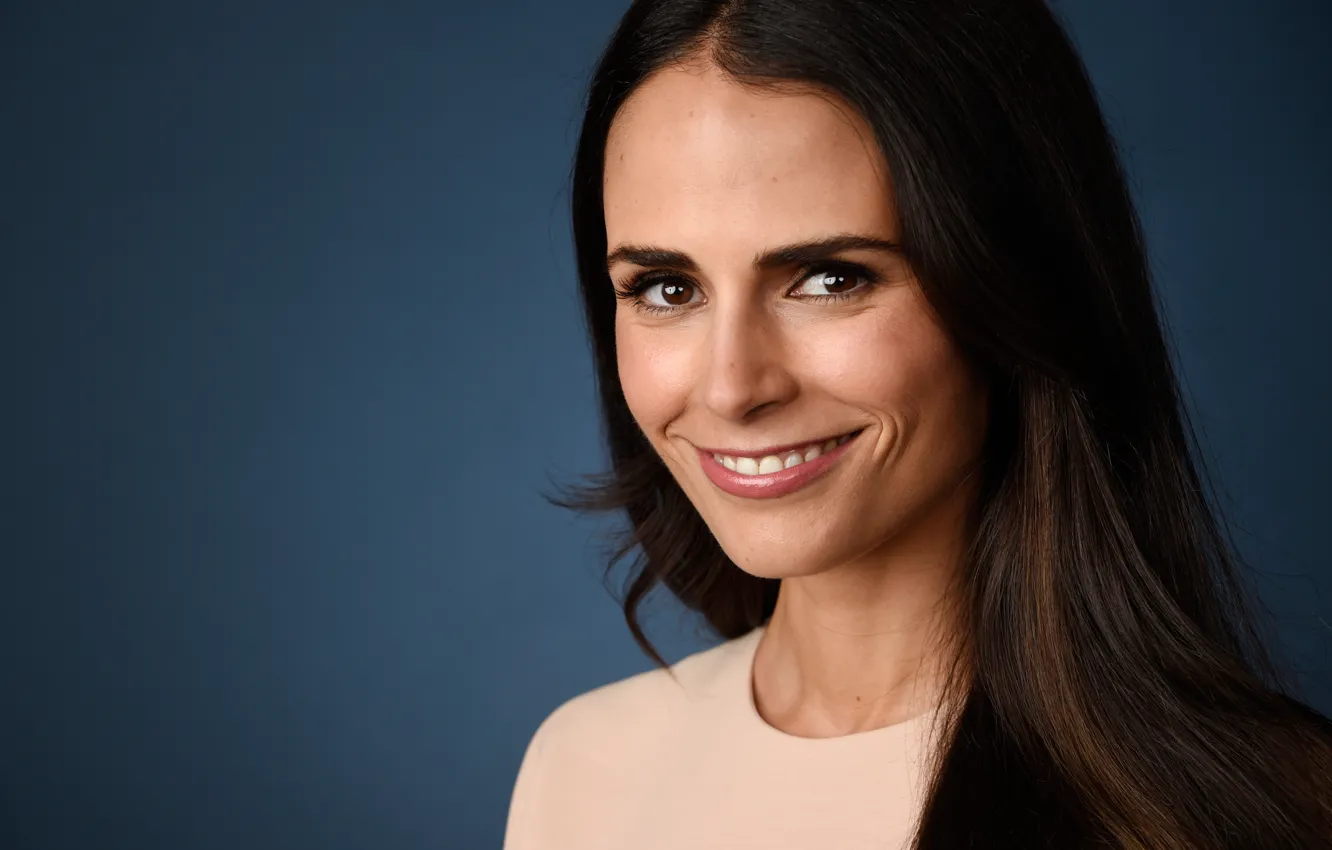 Photo wallpaper look, smile, background, portrait, makeup, actress, brunette, hairstyle