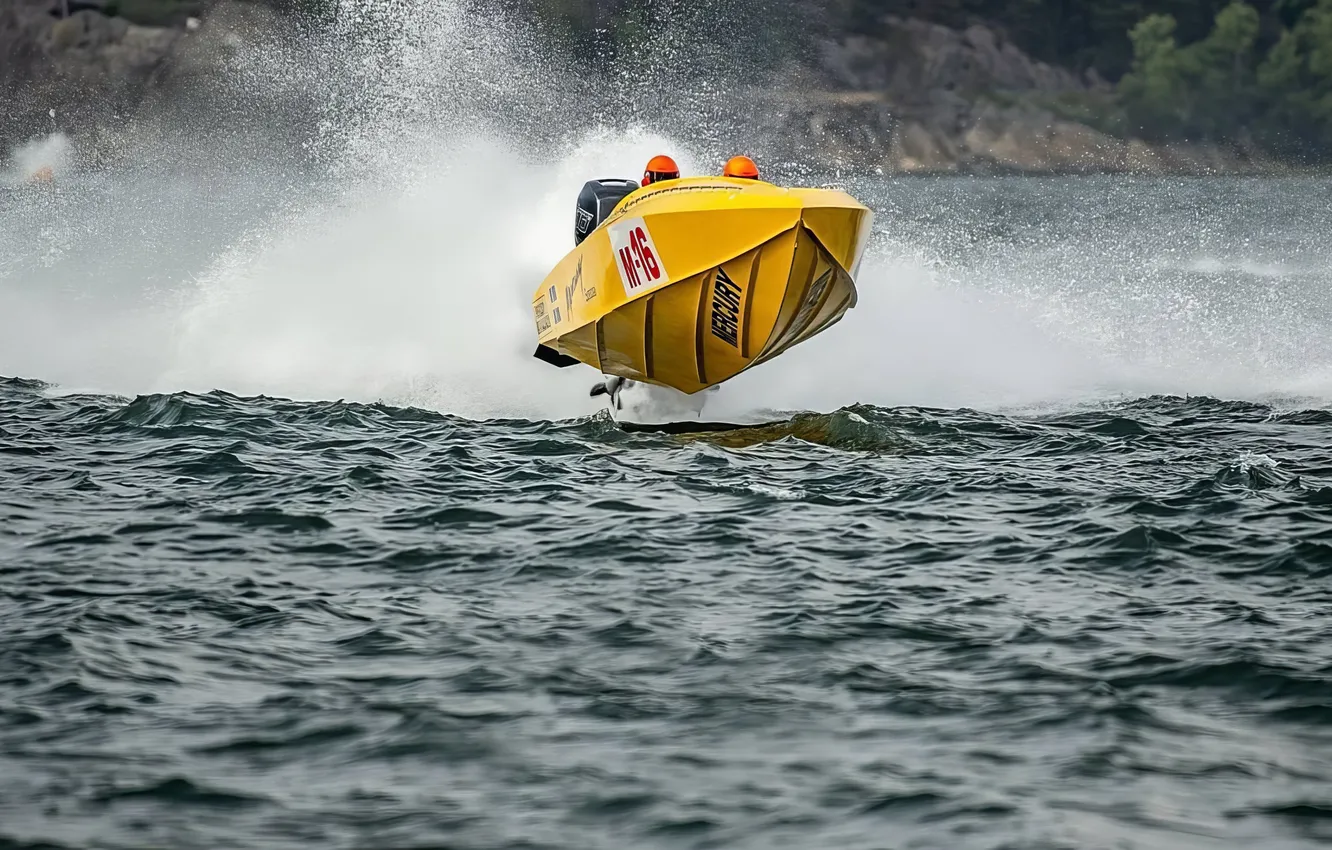 Photo wallpaper race, boat, speed