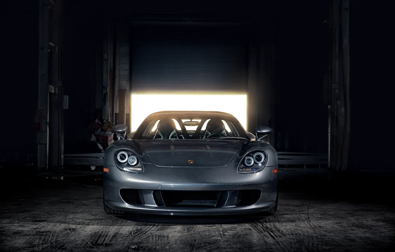 Photo wallpaper Porsche, front, Porsche Carrera GT