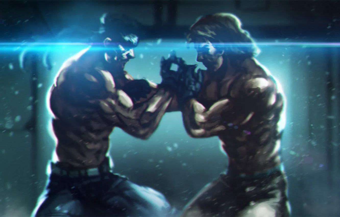 Photo wallpaper metal gear solid, art, Solid Snake, solid, Twins, mgs, Hideo Kojima, Liquid Snake