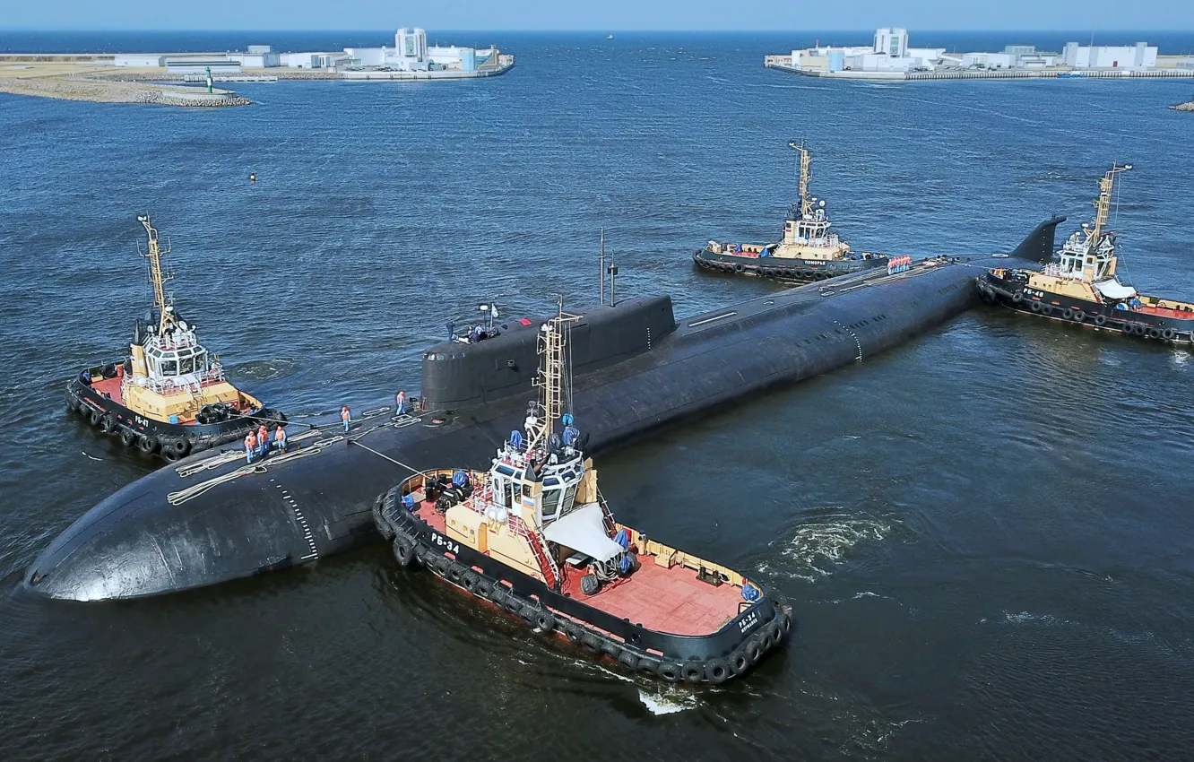 Photo wallpaper eagle, boat, tug, underwater, atomic