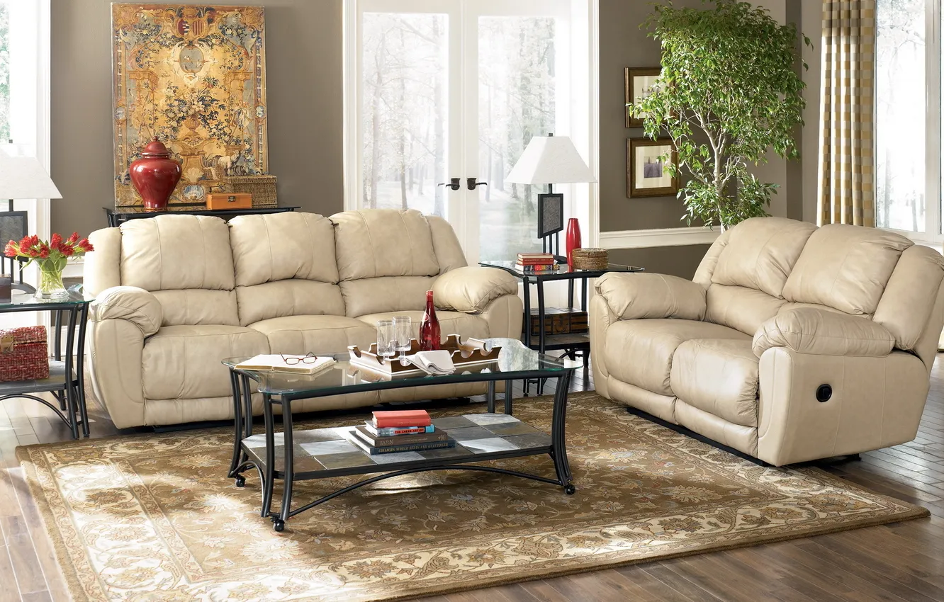 Photo wallpaper design, style, Villa, home, interior, living room, living room