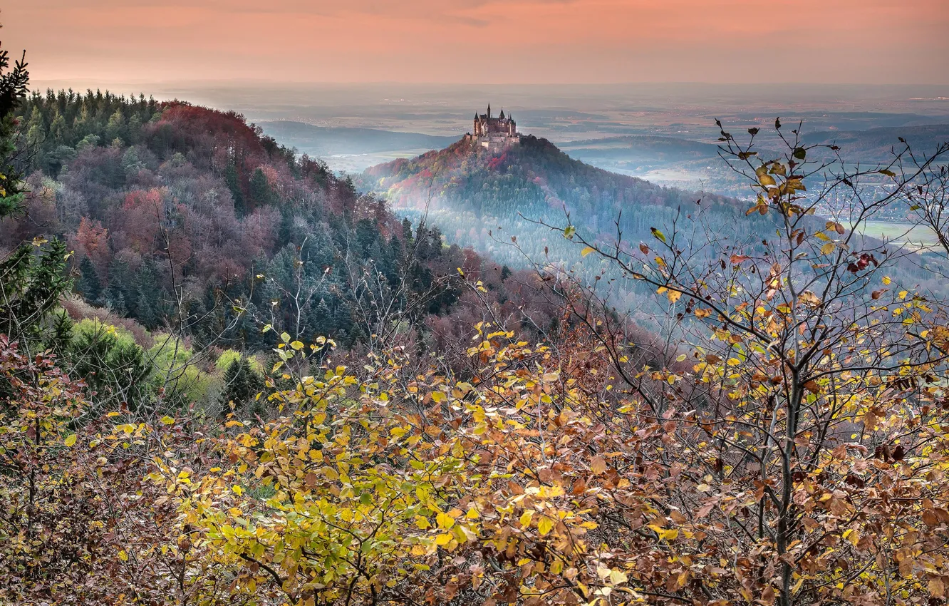 Photo wallpaper landscape, nature, Hohenzollern Castle
